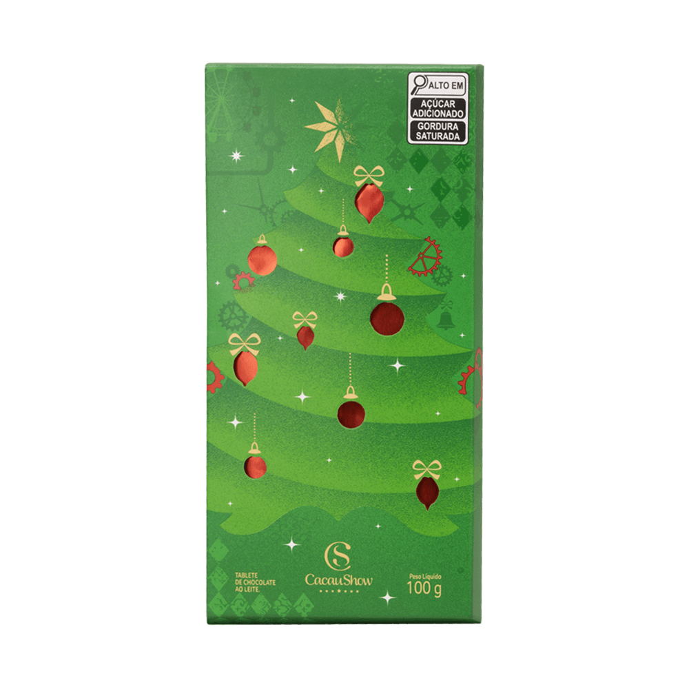 Tablete ao Leite de Natal 100g