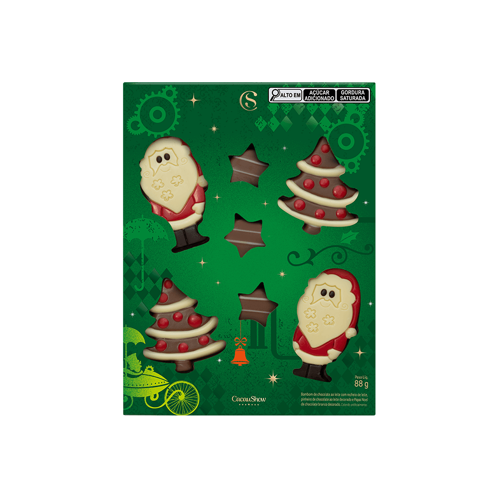 Caixa de Chocolates Cacau Magia Feliz Natal 88g